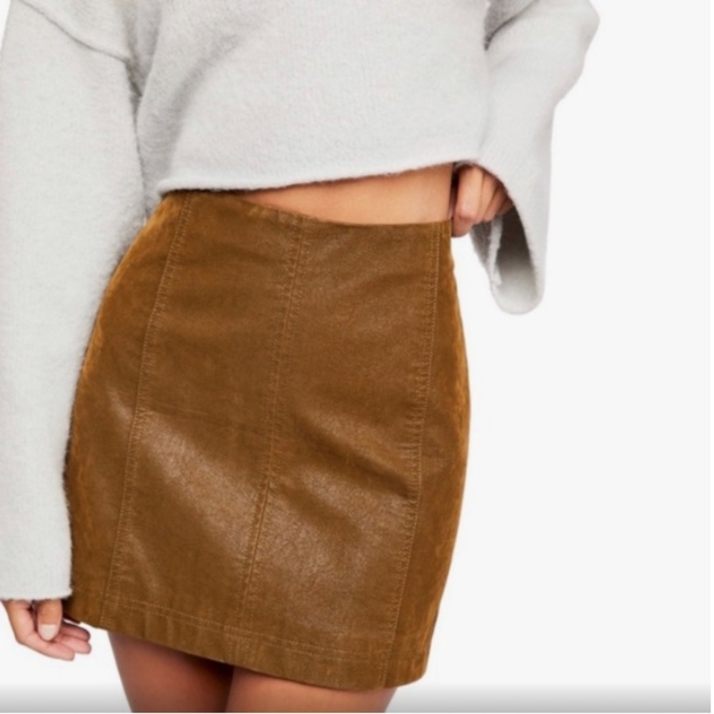 Free People Suede Mini Skirt